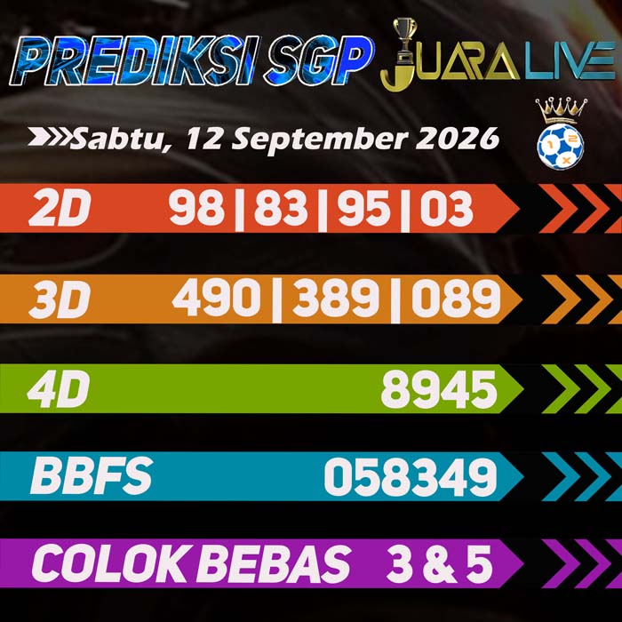 prediksi jitu SINGAPORE 12-Sep-2026