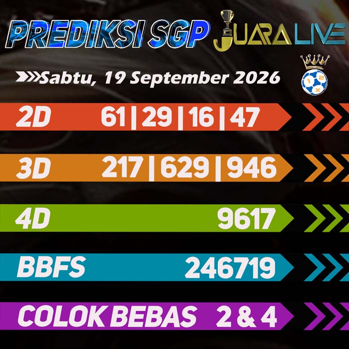 prediksi jitu SINGAPORE 19-Sep-2026
