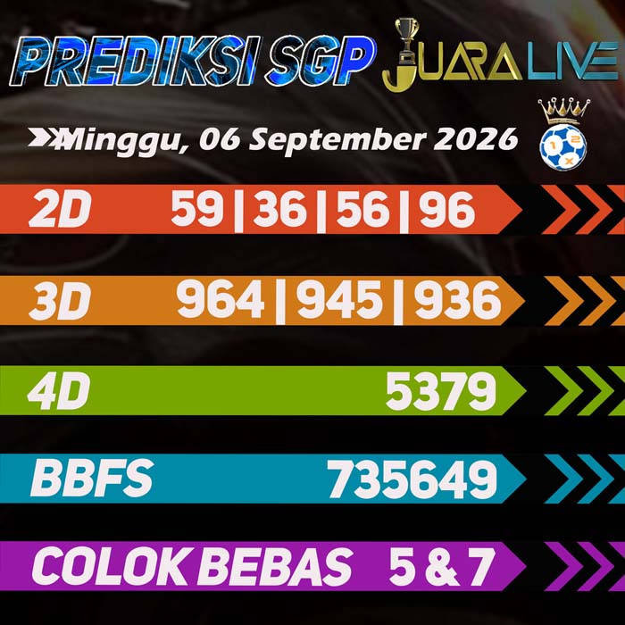 prediksi jitu SINGAPORE 6-Sep-2026